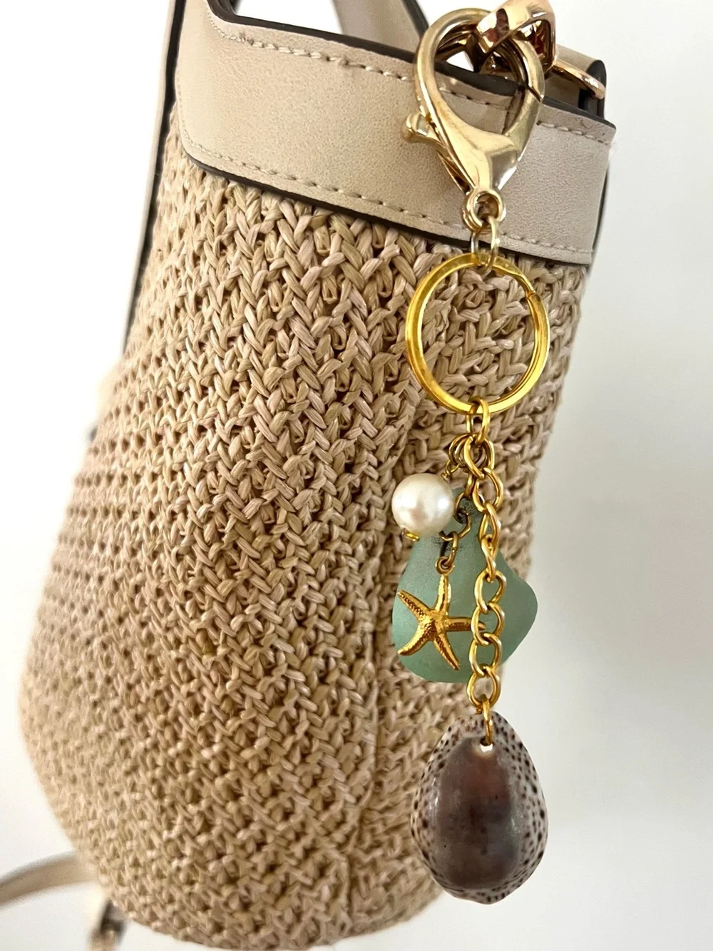 Purse Sea Charm Jewelry - Beach Inspired Bag or Keychain Charm